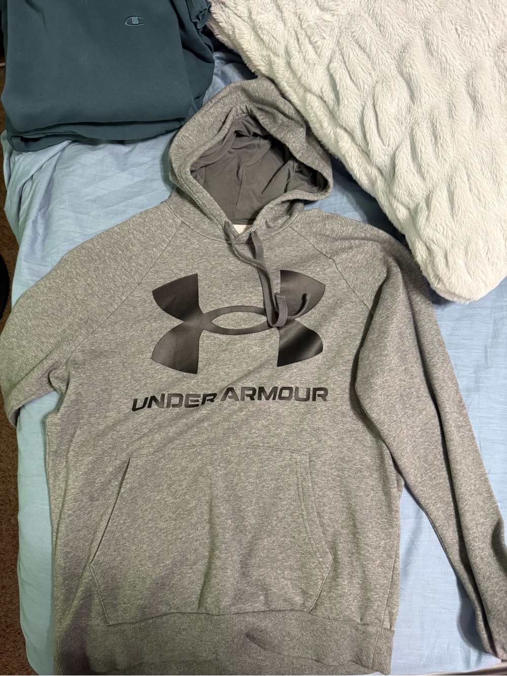 Under Armour Gray Logo Hoodie Sweatshirt